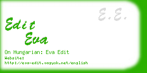 edit eva business card